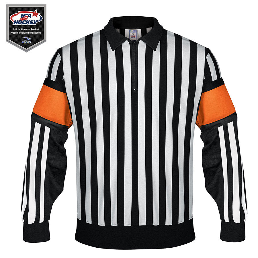 New Force hockey referee jersey size 42 officials ref snap shirt youth  xLarge XL